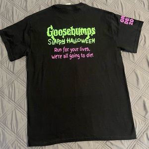🎃GOOSEBUMPS RARE SLAPPY HALLOWEEN Official Film Grip Dept T Shirt Tee RL Stine